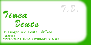 timea deuts business card
